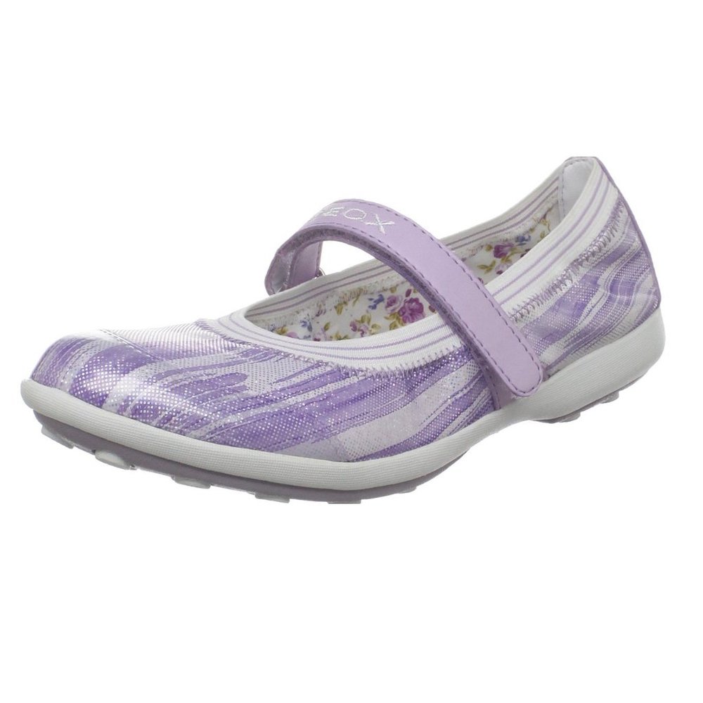Girls Geox Jodie C Printed geobuck Mary Jane/Lilac